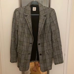 Oversized plaid blazer